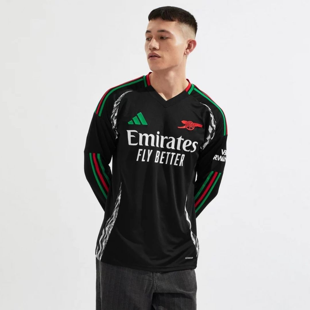 Arsenal Gunners 2024/25 Rice #41 Long Sleeve Away Jersey Shirt