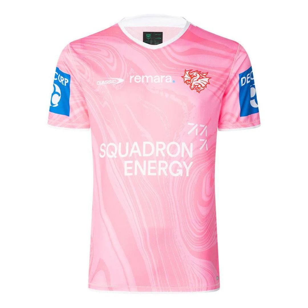 St George Illawarra Dragons 2025 Pink Training Shirt