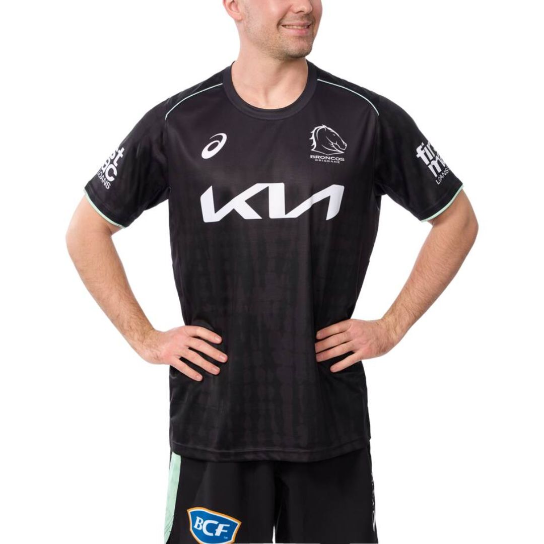 Brisbane Broncos 2025 Black Training Shirt