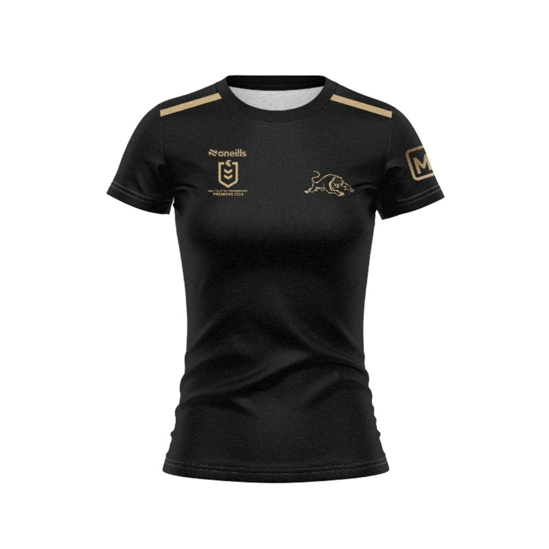 2024 Penrith Panthers Premiers Women's 4 In a Row Black Shirts