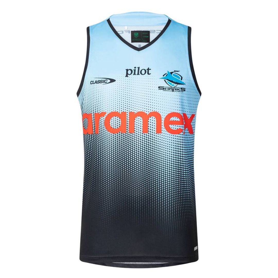 Cronulla Sutherland Sharks 2025 Sky Blue Training Singlet