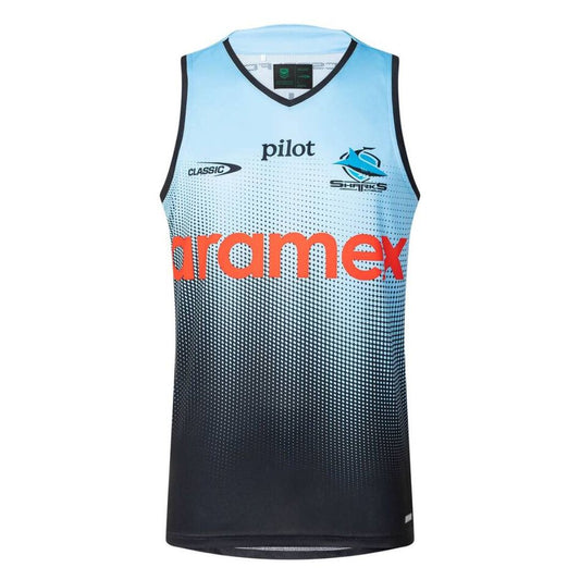 Cronulla Sutherland Sharks 2025 Sky Blue Training Singlet