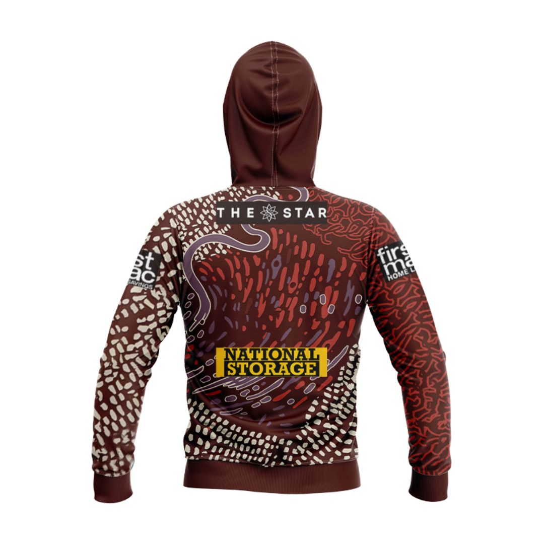 Brisbane Broncos 2024 Indigenous Hoodie With Zipper