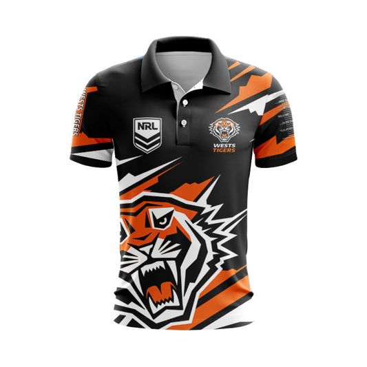 Wests Tigers 2024 Ignition Fishing Polo Shirt