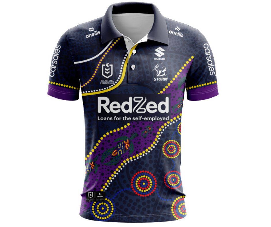Melbourne Storm 2025 Indigenous Polo Shirt