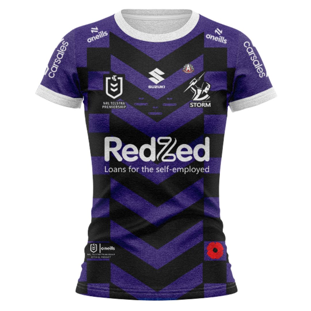 Melbourne Storm 2025 Women's ANZAC Shirt