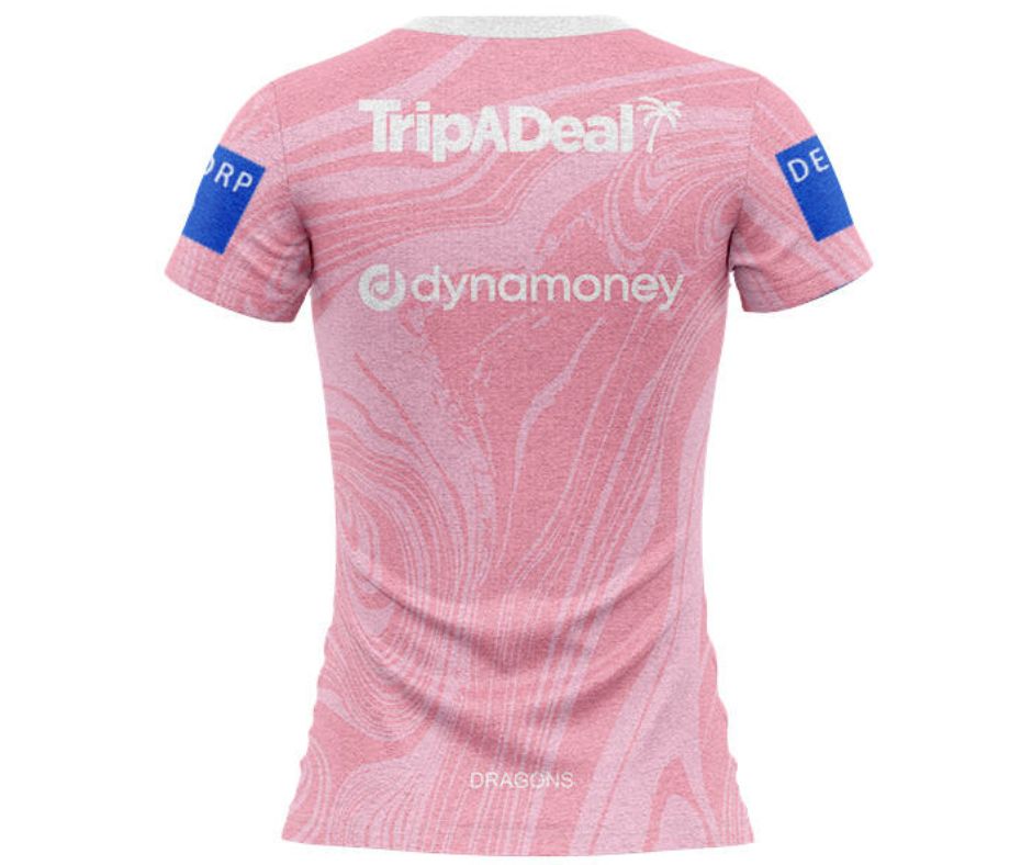St George Illawarra Dragons 2025 Women's Pink Training Shirt