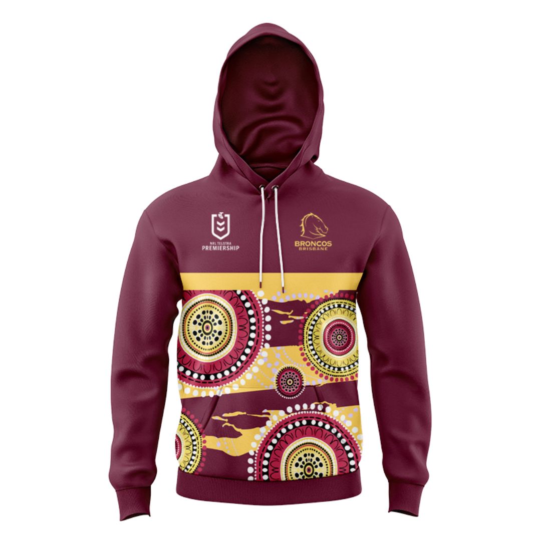 Brisbane Broncos 2024 Indigenous Training Hoodie