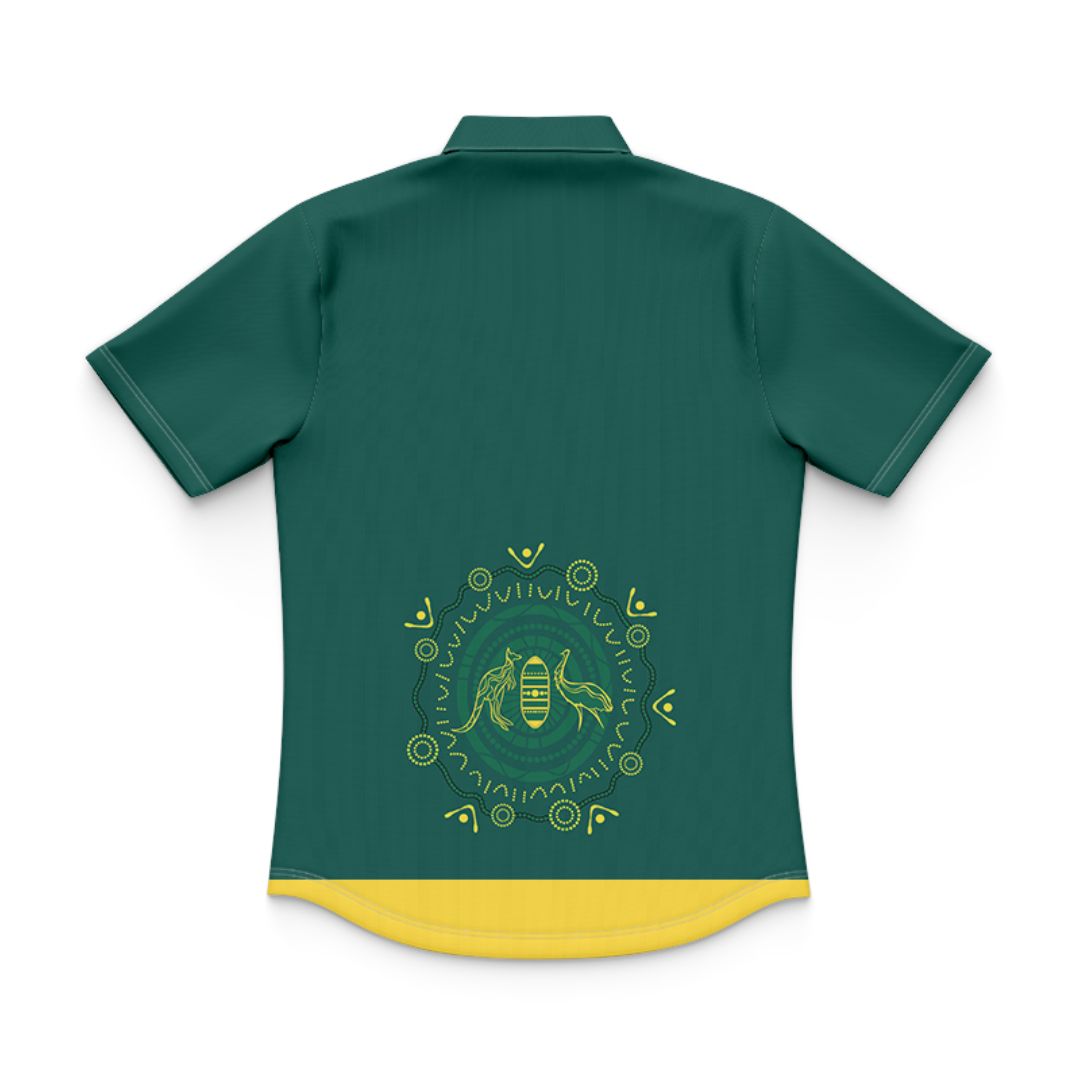 Australia Kangaroos 2024 Kids Indigenous Polo Shirt