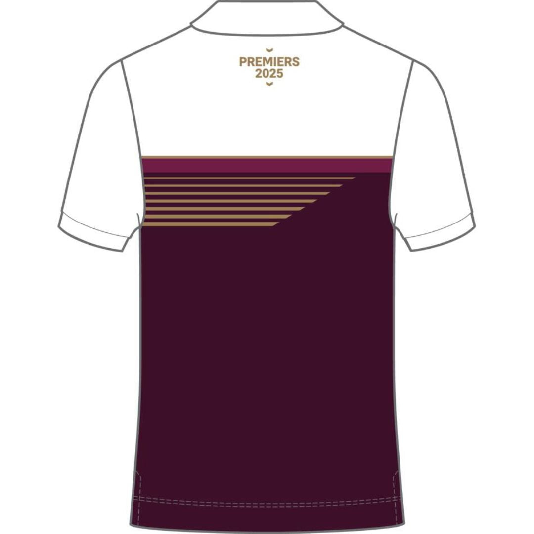 Brisbane Broncos 2025 Premiers Polo Shirt - Maroon