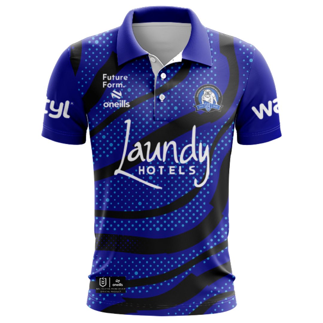 Canterbury Bankstown Bulldogs 2025 Blue Training Polo Shirt