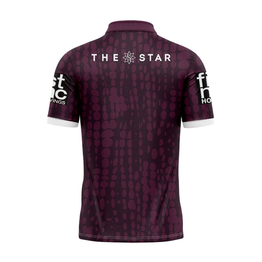 Brisbane Broncos 2025 Maroon Training Polo Shirt