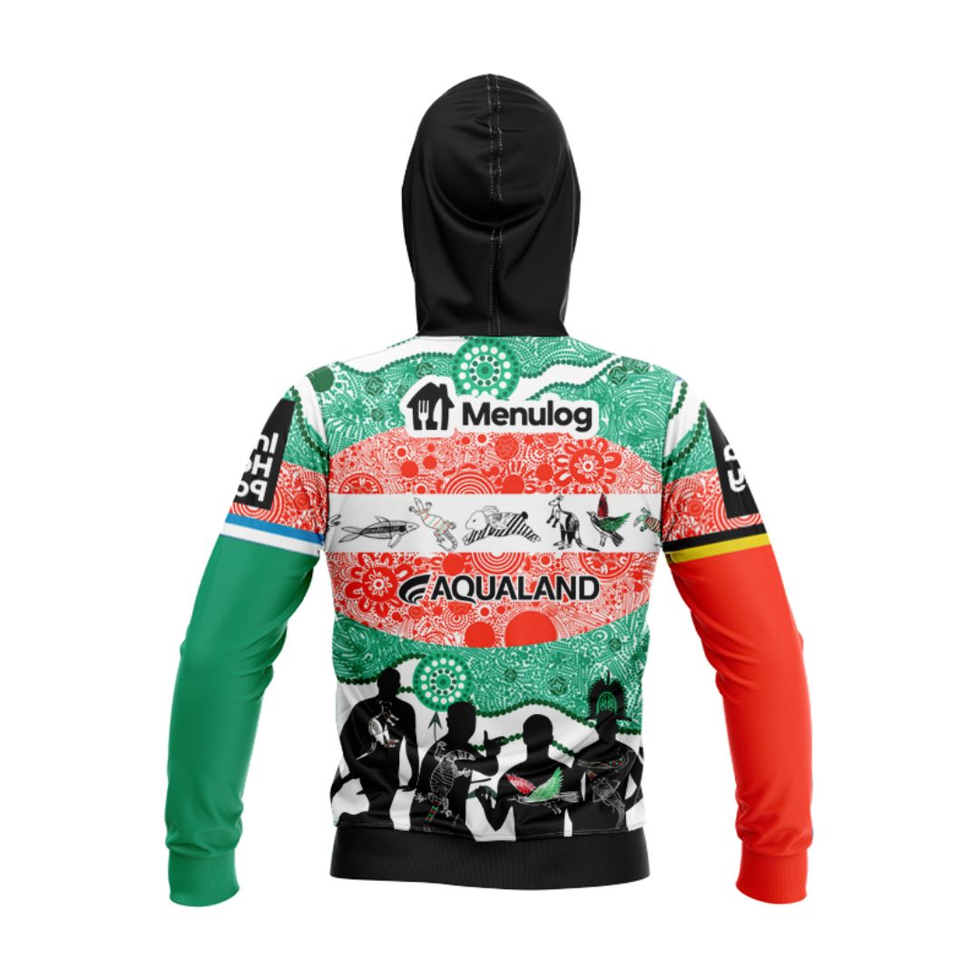 South Sydney Rabbitohs 2024 Indigenous Hoodie With Zipper