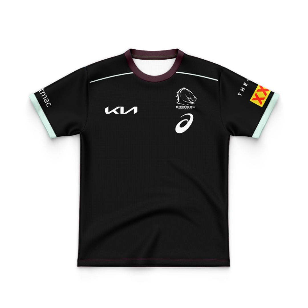 Brisbane Broncos 2025 Kids Black Front Jersey