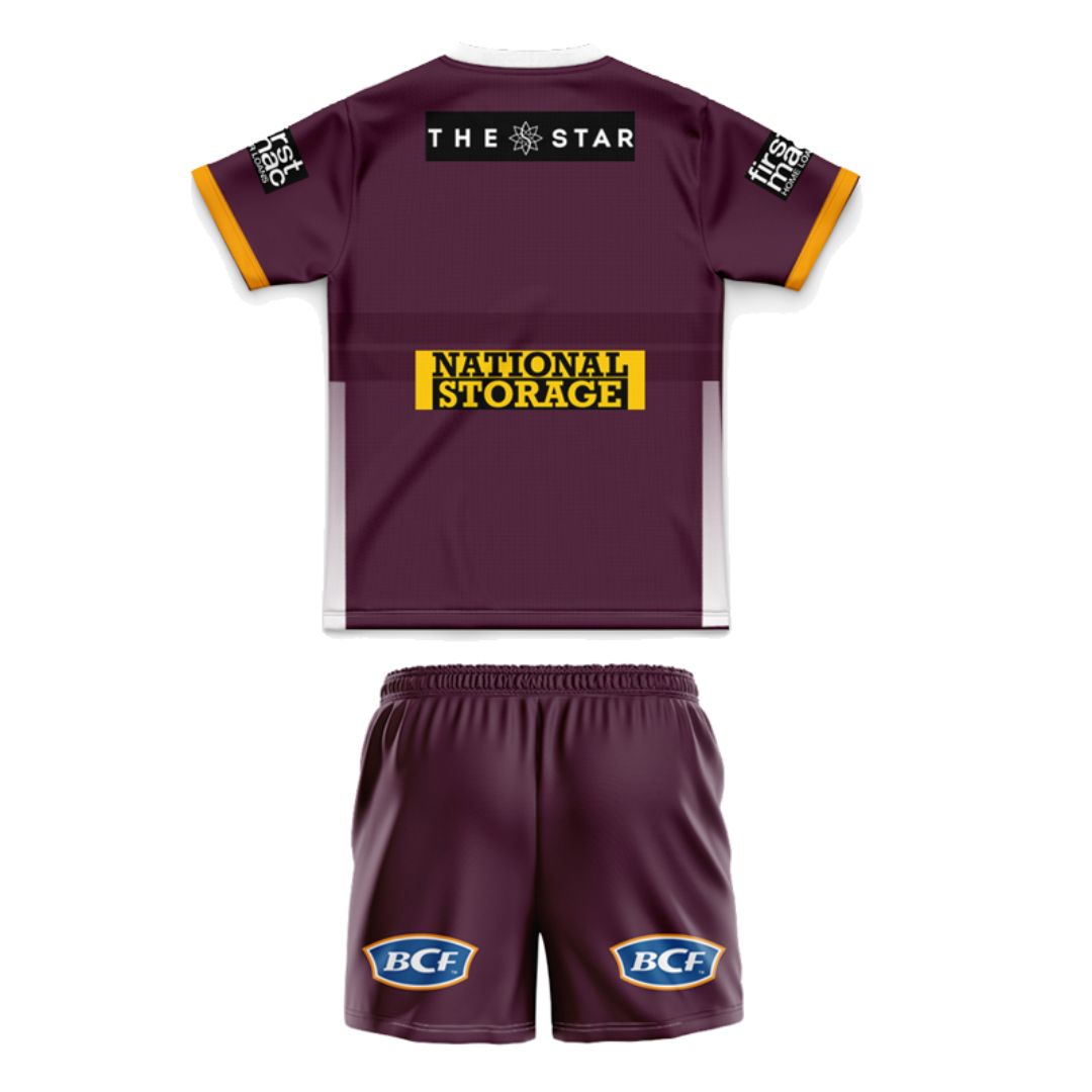 Brisbane Broncos 2025 Kids Home Jersey and Shorts Kit