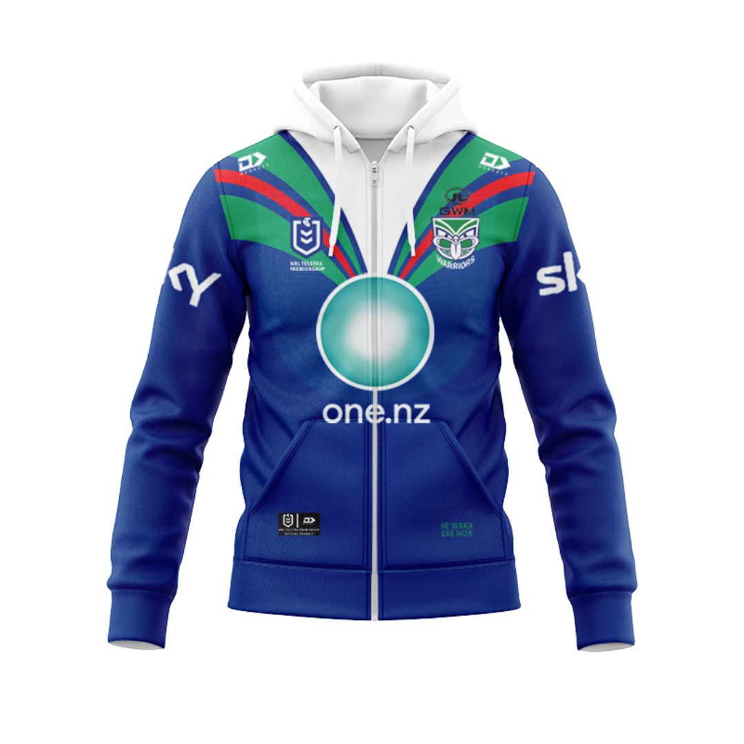 New Zealand Warriors 2025 Home Hoodie with Zipper