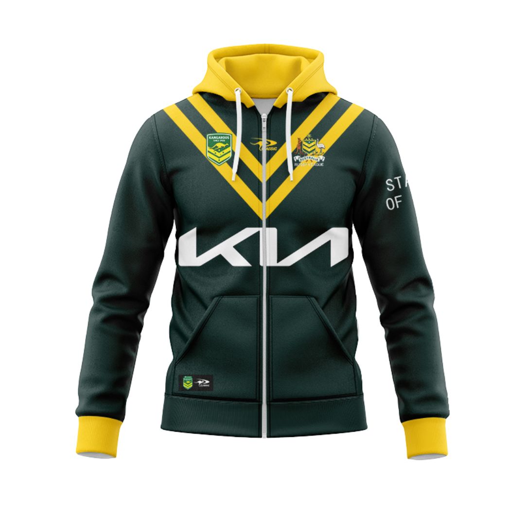 Australia Kangaroos 2024 Home Hoodie With Zipper