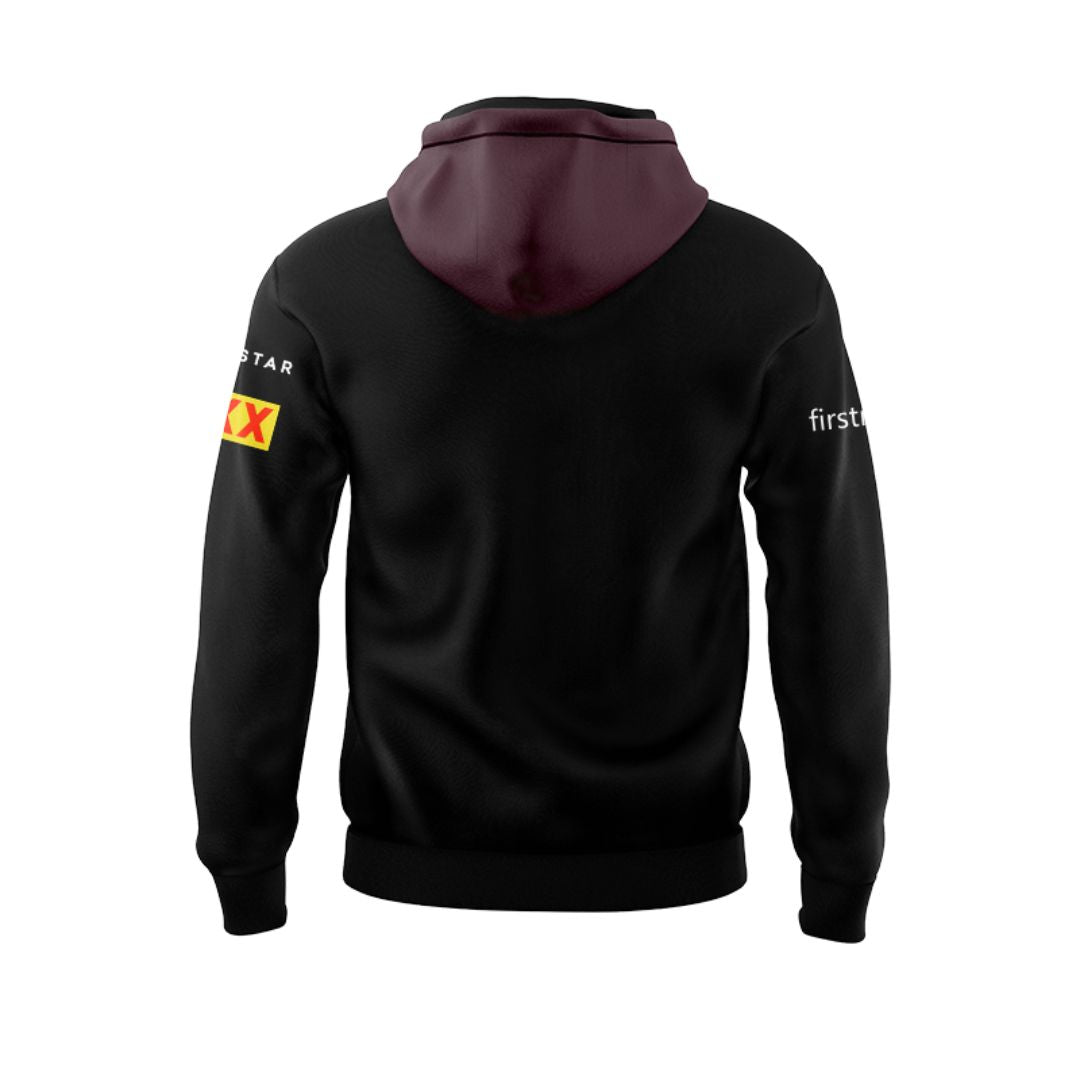 Brisbane Broncos 2025 Black Front Hoodie