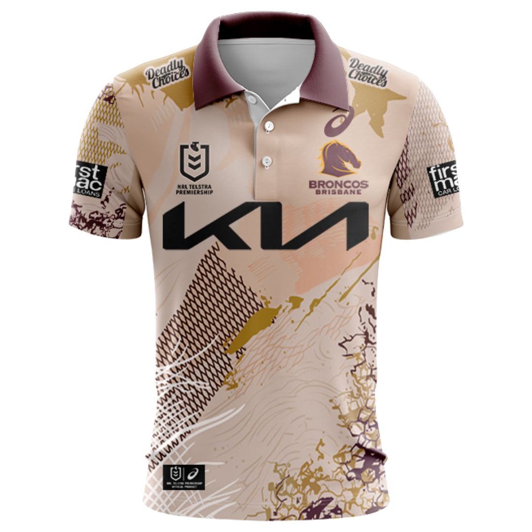 Brisbane Broncos 2025 Indigenous Polo Shirt