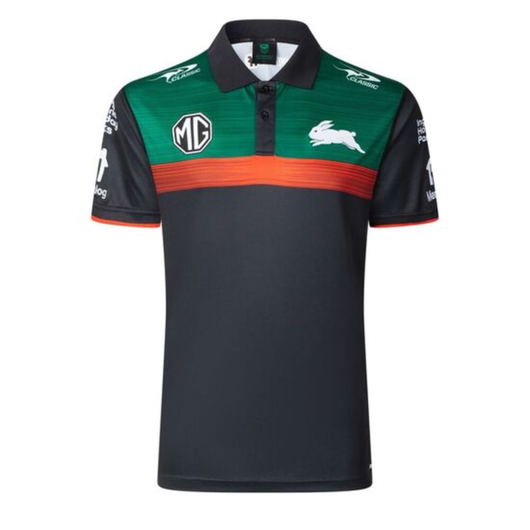 South Sydney Rabbitohs 2025 Players Black Polo Shirt