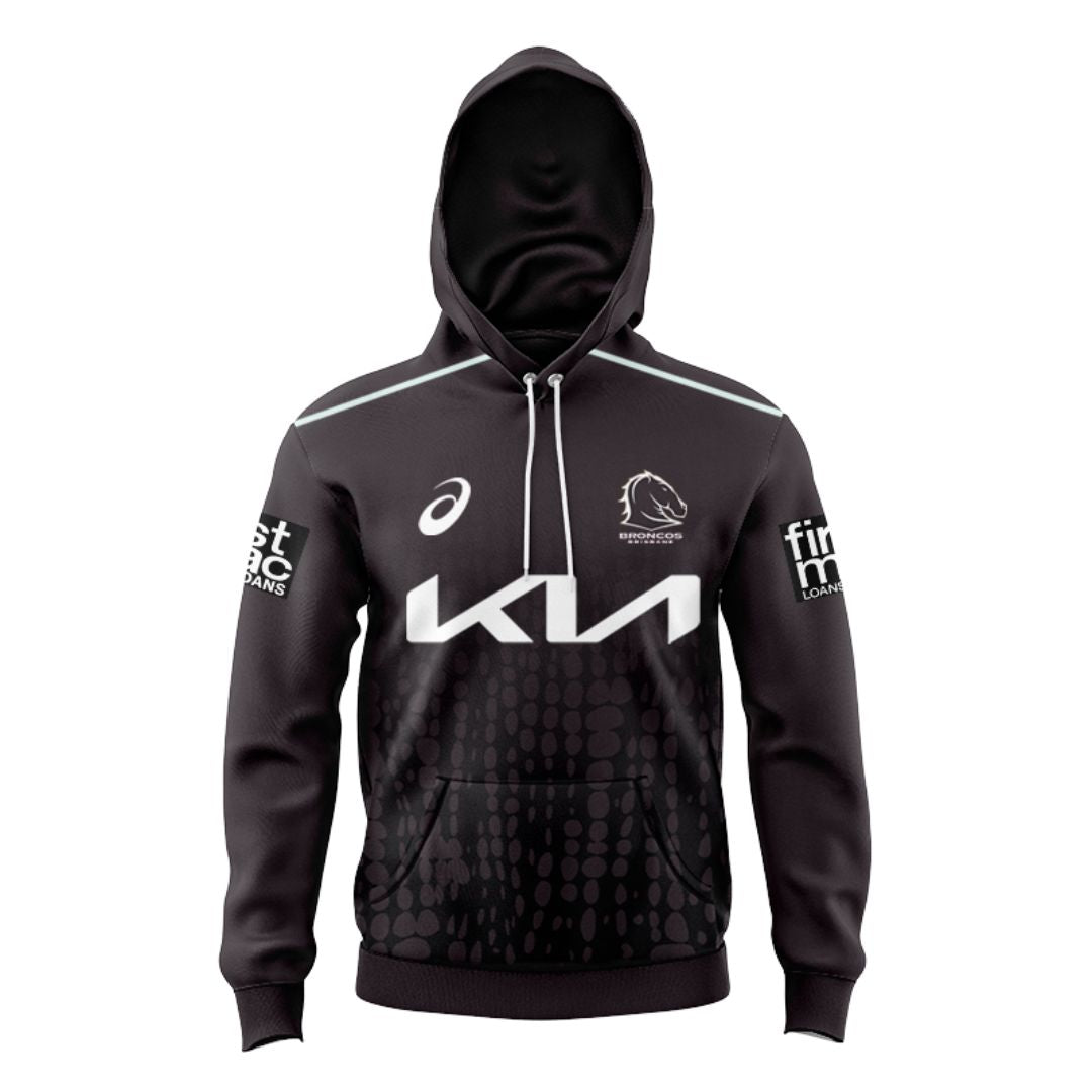 Brisbane Broncos 2025 Black Training Hoodie