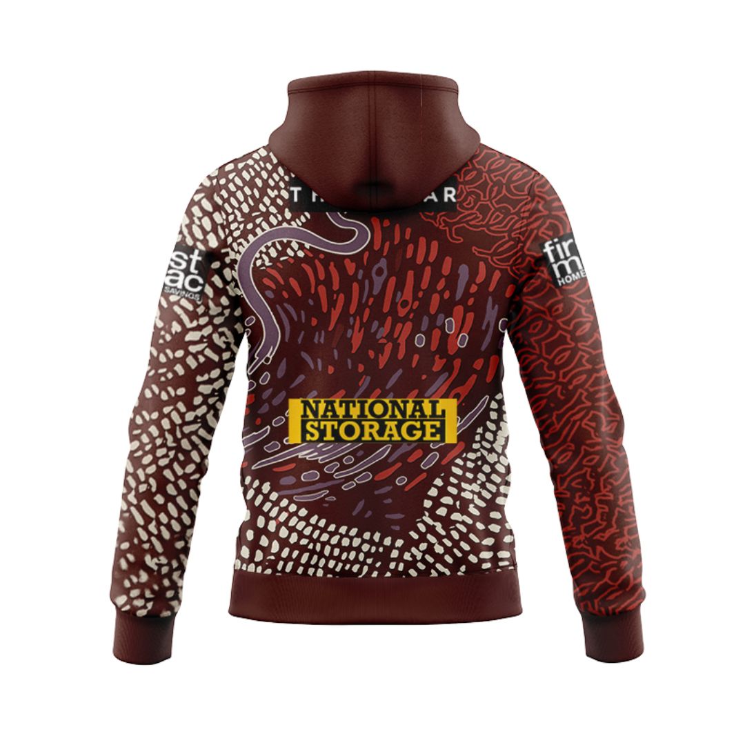 Brisbane Broncos 2024 Indigenous Hoodie With Zipper