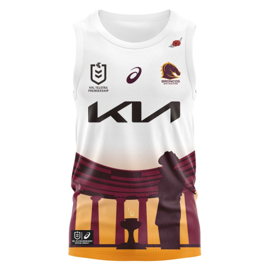 Brisbane Broncos 2024 ANZAC Singlet