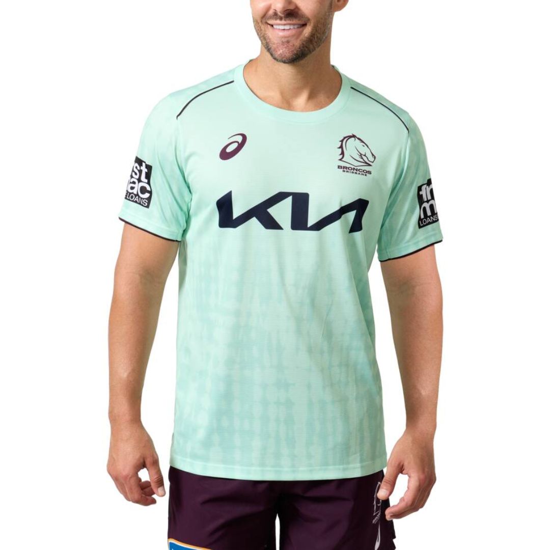 Brisbane Broncos 2025 Mint Green Training Shirt