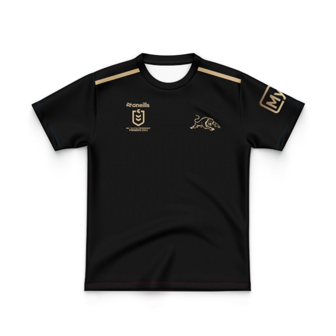 2024 Penrith Panthers Premiers 4 In a Row Kids Black Jersey