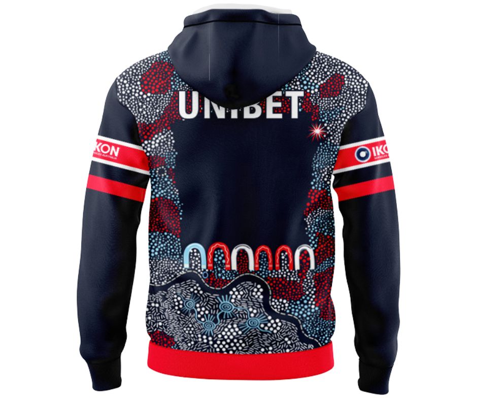 Sydney Roosters 2025 Indigenous Hoodie with Zipper
