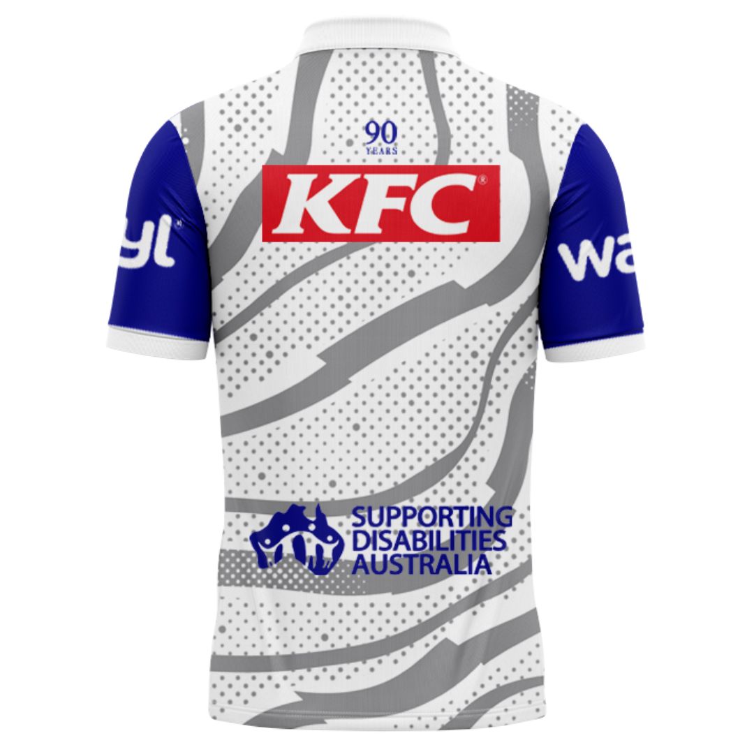 Canterbury Bankstown Bulldogs 2025 White Training Polo Shirt