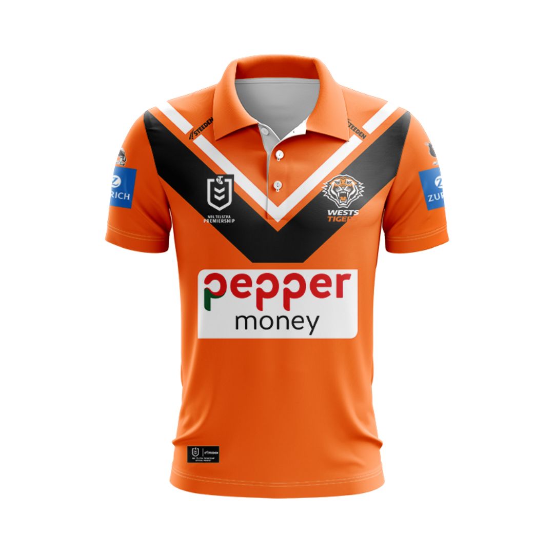 Wests Tigers 2025 Away Polo Shirt