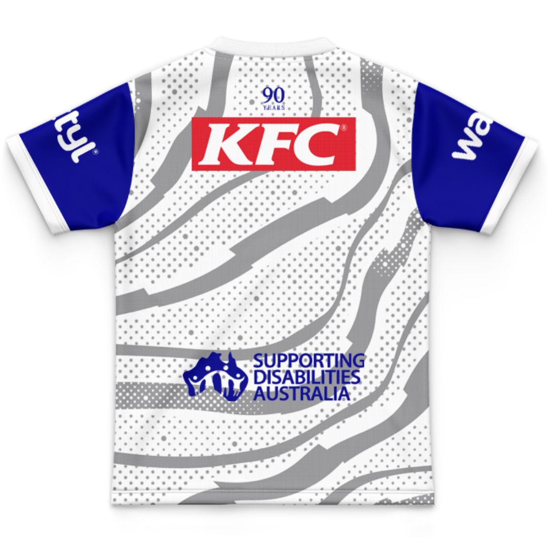 Canterbury Bankstown Bulldogs 2025 Kids White Training Jersey