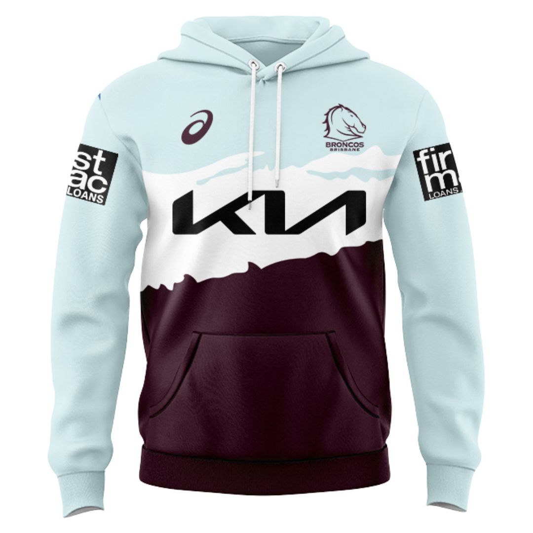 Brisbane Broncos 2024 Kids Captains Run Hoodie