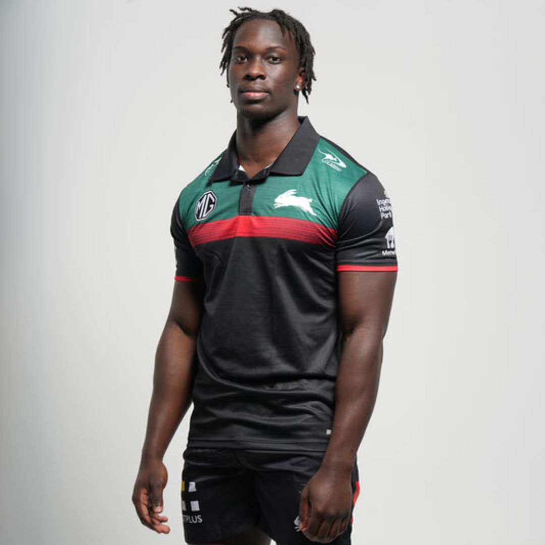South Sydney Rabbitohs 2025 Players Black Polo Shirt