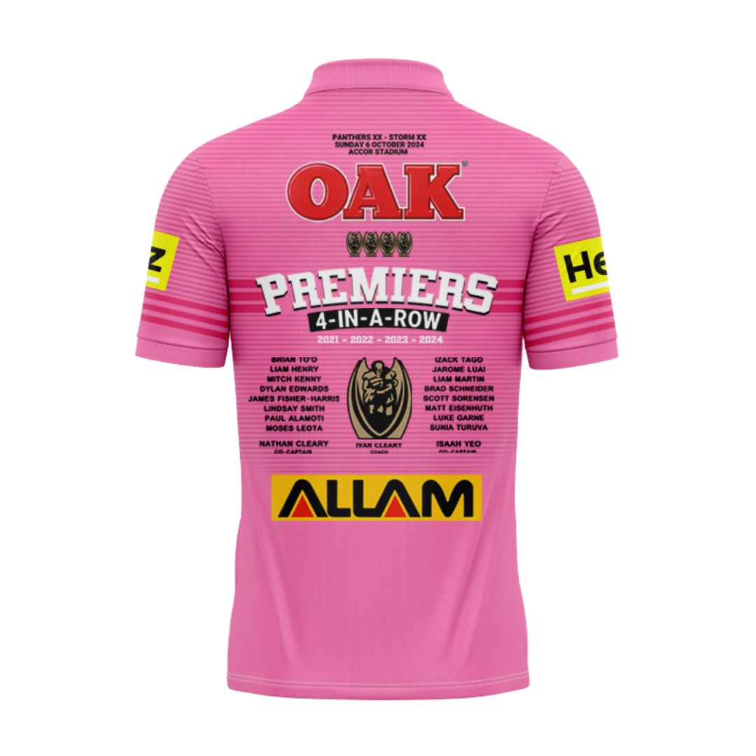 2024 Penrith Panthers Premiers 4 In a Row Polo Shirt
