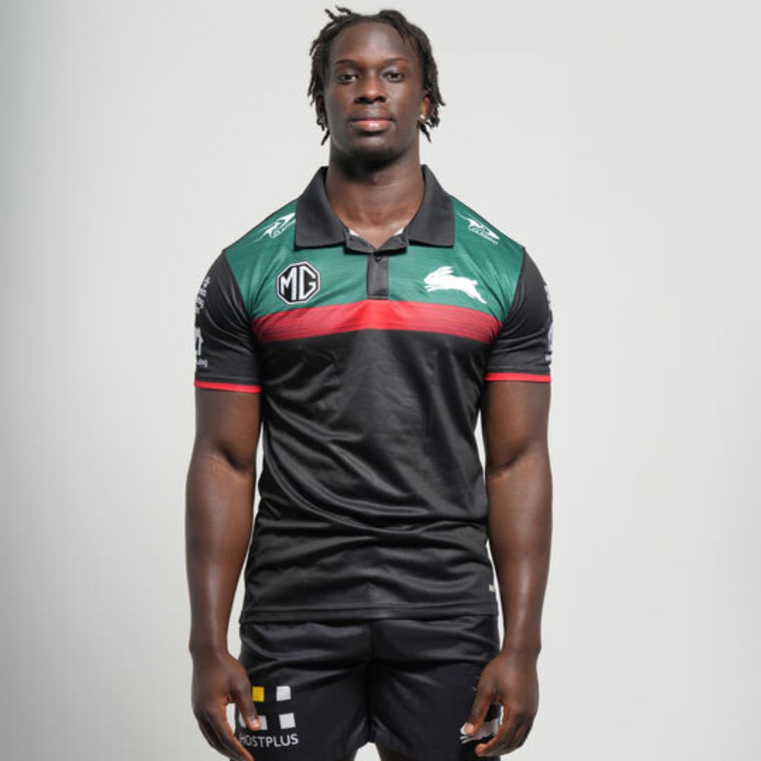 South Sydney Rabbitohs 2025 Players Black Polo Shirt