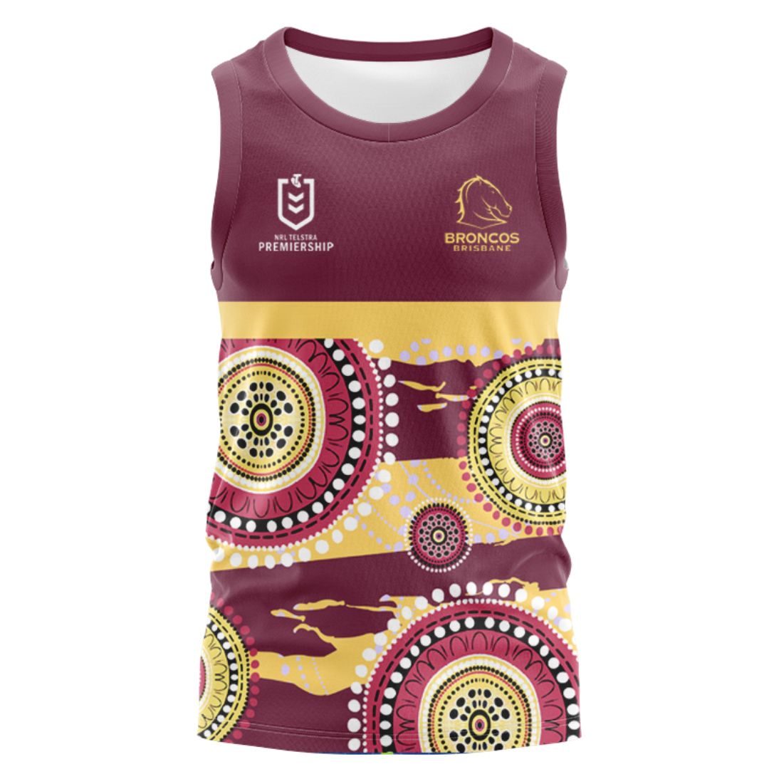 Brisbane Broncos 2024 Indigenous Training Singlet