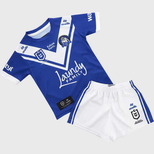 Canterbury Bankstown Bulldogs 2025 Kids Away Jersey and Shorts Kit