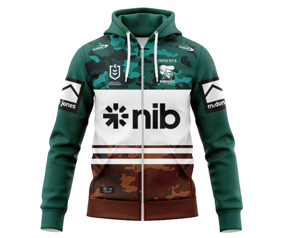 Newcastle Knights 2025 ANZAC with Zipper Hoodie