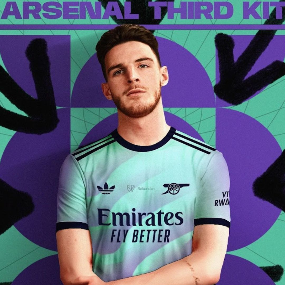 Arsenal Gunners 2024/25 3rd Jersey Shirt (Add Your Own Name & Number)