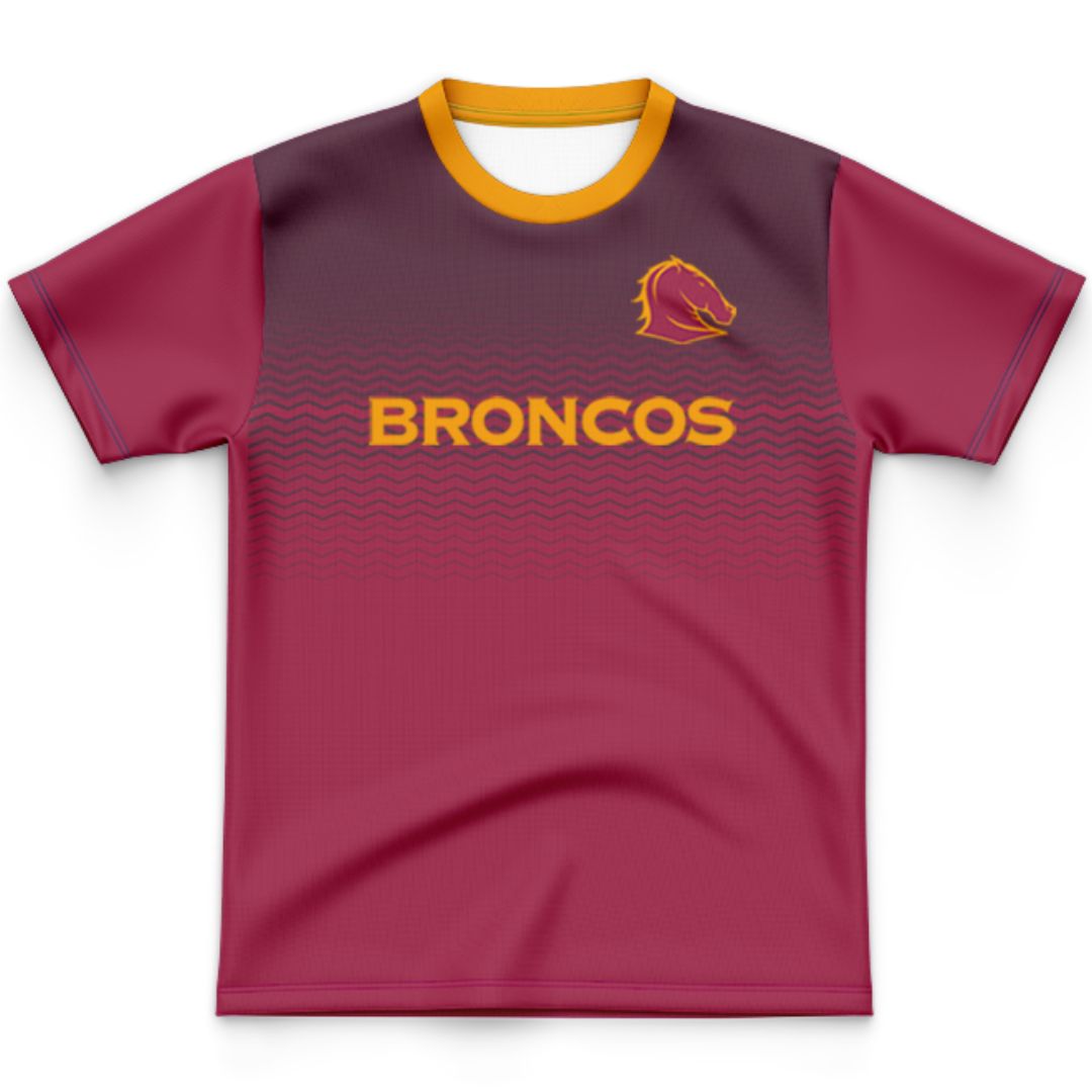 Brisbane Broncos 2025 Kids Training Jersey