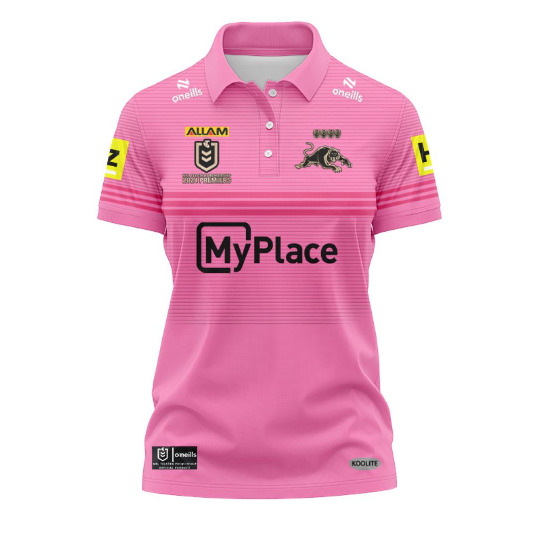 2024 Penrith Panthers Premiers Women's 4 In a Row Polo Shirt