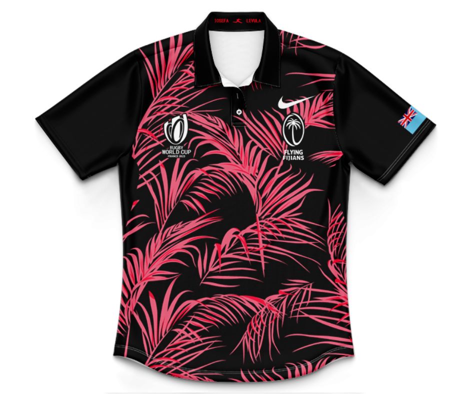Fiji 2023 Rugby World Cup Away Stadium Kids Polo Shirt