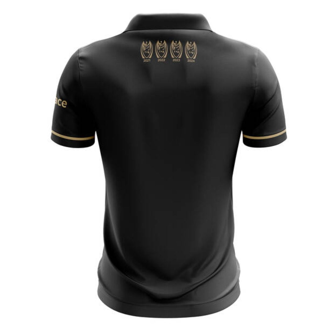 2024 Penrith Panthers Premiers 4 In a Row Black Polo Shirt
