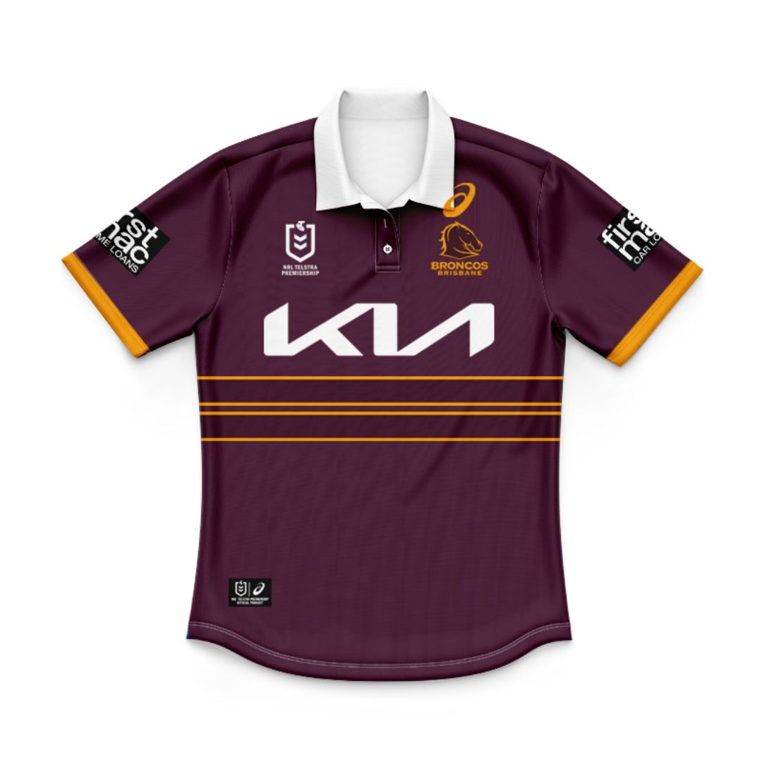 Brisbane Broncos 2025 Kids Home Polo Shirt