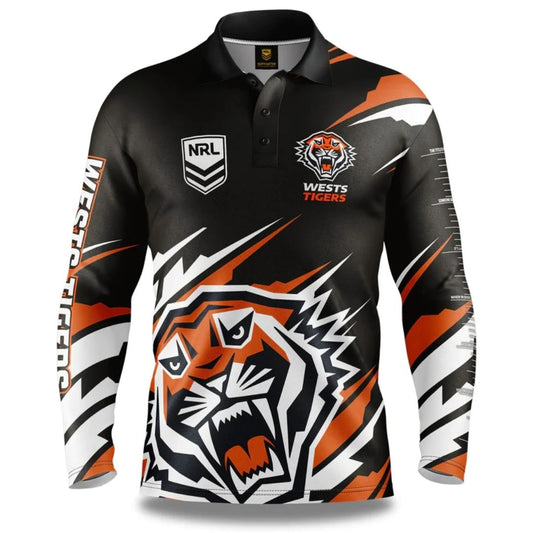 Wests Tigers 2024 Long Sleeve Ignition Fishing Shirt