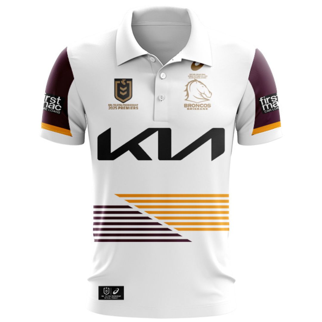 Brisbane Broncos 2025 Premiers Polo Shirt