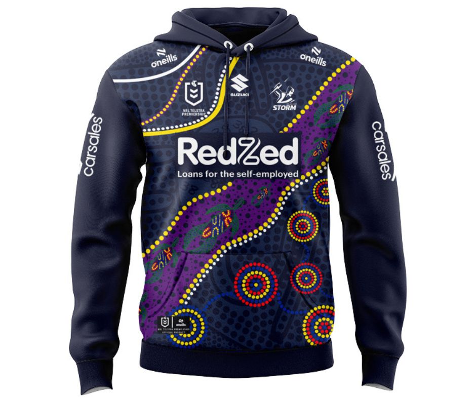 Melbourne Storm 2025 Indigenous Hoodie