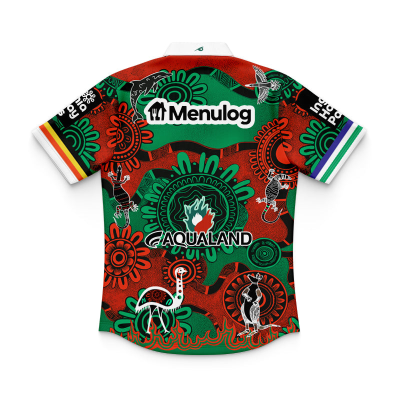 South Sydney Rabbitohs 2025 Kids Indigenous Polo Shirt